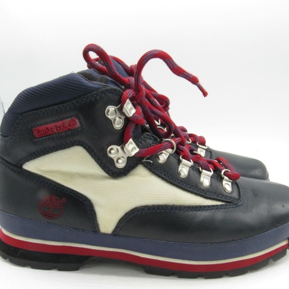 Timberland Euro Hiker Size 9.5 M Red Boots R3A8 - Picture 5 of 8